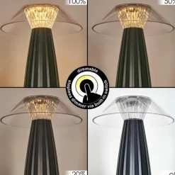 hofstein Eryla Lampe de bureau, Lampe à poser LED Noir, 1 lumière