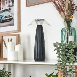 hofstein Eryla Lampe de bureau, Lampe à poser LED Noir, 1 lumière