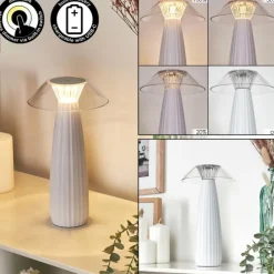 hofstein Eryla Lampe de bureau, Lampe à poser LED Blanc, 1 lumière
