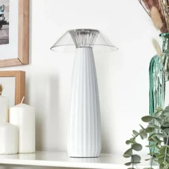 hofstein Eryla Lampe de bureau, Lampe à poser LED Blanc, 1 lumière