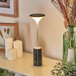 hofstein Eryon Lampe de bureau, Lampe à poser LED Noir, Blanc, 1 lumière