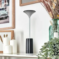 hofstein Eryon Lampe de bureau, Lampe à poser LED Noir, Blanc, 1 lumière