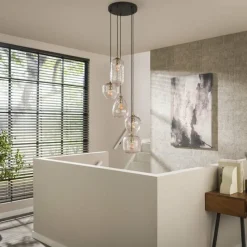 hofstein Escusa Suspension Anthracite, 5 lumières