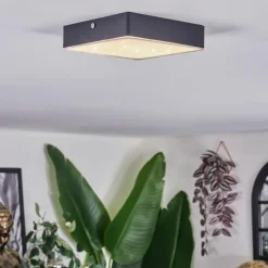 hofstein Esmar Plafonnier LED Noir, 1 lumière