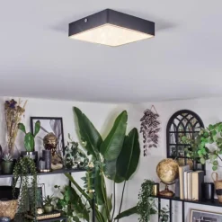 hofstein Esmar Plafonnier LED Noir, 1 lumière