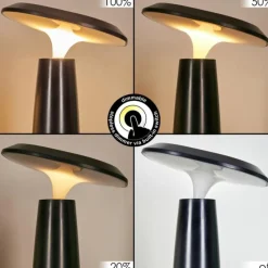 hofstein Eston Lampe de bureau, Lampe à poser LED Noir, Blanc, 1 lumière