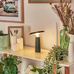 hofstein Eston Lampe de bureau, Lampe à poser LED Noir, Blanc, 1 lumière