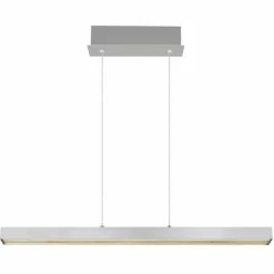 Luminaires Globo Lighting Ethan Suspension LED Aluminium brossé, Blanc, 1 lumière* Suspensions