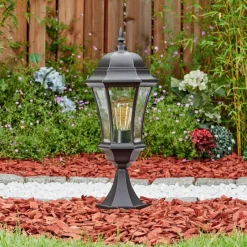 Luminaires Rustiques-hofstein Etoe Luminaire extérieur, Borne lumineuse, Eclairage de chemin Noir, 1 lumière