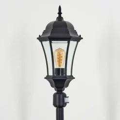 Luminaires Rustiques-hofstein Etoe Luminaire extérieur, Eclairage de chemin Noir, 1 lumière, Détecteur de mouvement