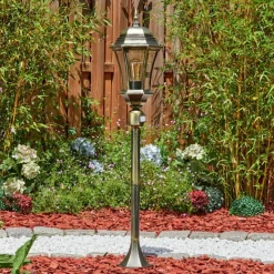 Luminaires Rustiques-hofstein Etoe Luminaire extérieur, Eclairage de chemin Brun, Or, 1 lumière, Détecteur de mouvement