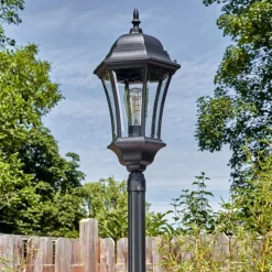 Luminaires Rustiques-hofstein Etoe Luminaire extérieur, Réverbère, Eclairage de chemin Noir, 1 lumière