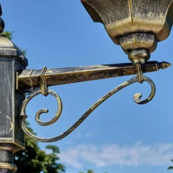 Luminaires Rustiques-hofstein Etoe Luminaire extérieur, Réverbère, Eclairage de chemin Or, Noir, 2 lumières