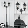 Luminaires Rustiques-hofstein Etoe Réverbère, Eclairage de chemin Noir, 2 lumières