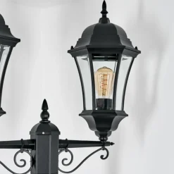 Luminaires Rustiques-hofstein Etoe Réverbère, Eclairage de chemin Noir, 2 lumières