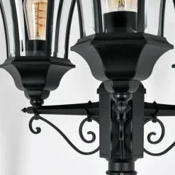 Luminaires Rustiques-hofstein Etoe Réverbère, Eclairage de chemin Noir, 3 lumières