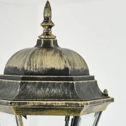 Lampes Dorées-hofstein Etoe Réverbère, Eclairage de chemin Or, Noir, 1 lumière