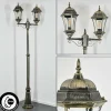 Lampes Dorées-hofstein Etoe Réverbère, Eclairage de chemin Or, Noir, 2 lumières