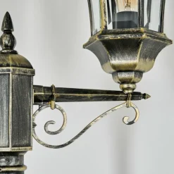 Lampes Dorées-hofstein Etoe Réverbère, Eclairage de chemin Or, Noir, 2 lumières