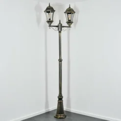 Lampes Dorées-hofstein Etoe Réverbère, Eclairage de chemin Or, Noir, 2 lumières