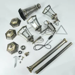 Lampes Dorées-hofstein Etoe Réverbère, Eclairage de chemin Or, Noir, 3 lumières