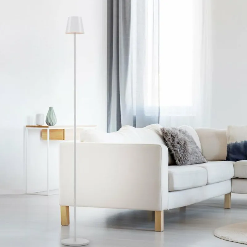 Luminaires Leuchten Direkt EURIA Lampadaire LED Blanc, 1 lumière