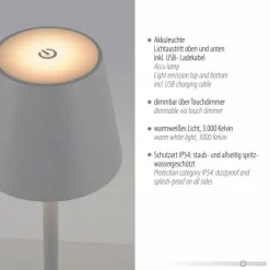 Luminaires Leuchten Direkt EURIA Lampadaire LED Blanc, 1 lumière