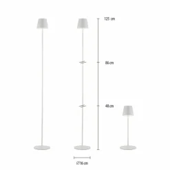 Luminaires Leuchten Direkt EURIA Lampadaire LED Blanc, 1 lumière