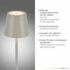 Luminaires Leuchten Direkt EURIA Lampadaire LED Gris, 1 lumière