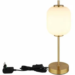 Luminaires Globo Lighting Ewald Lampe à poser LED Laiton, 1 lumière