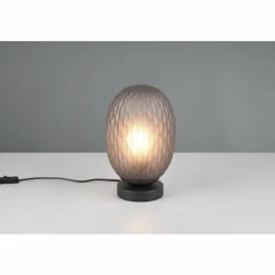 Suspension Verre Fumé-Luminaires Trio Facette Lampe à poser Noir, 1 lumière