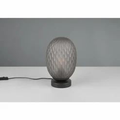 Suspension Verre Fumé-Luminaires Trio Facette Lampe à poser Noir, 1 lumière