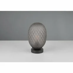 Suspension Verre Fumé-Luminaires Trio Facette Lampe à poser Noir, 1 lumière