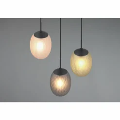 Luminaires Trio Facette Suspension Noir, 3 lumières