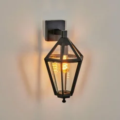 Luminaires Rustiques-hofstein Falfosa Lampe murale d´extérieur Noir, 1 lumière