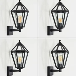 Luminaires Rustiques-hofstein Falfosa Lampe murale d´extérieur Noir, 1 lumière