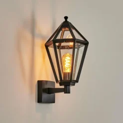 Luminaires Rustiques-hofstein Falfosa Lampe murale d´extérieur Noir, 1 lumière