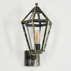 Luminaires Rustiques-hofstein Falfosa Lampe murale d´extérieur Or, Noir, 1 lumière