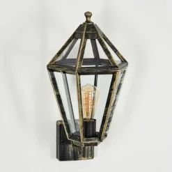 Luminaires Rustiques-hofstein Falfosa Lampe murale d´extérieur Or, Noir, 1 lumière