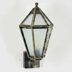 Luminaires Rustiques-hofstein Falfosa Lampe murale d´extérieur Or, Noir, 1 lumière