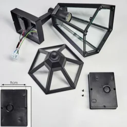 Luminaires Rustiques-hofstein Falfosa Lampe murale d´extérieur Noir, 1 lumière, Détecteur de mouvement