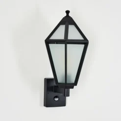 Luminaires Rustiques-hofstein Falfosa Lampe murale d´extérieur Noir, 1 lumière, Détecteur de mouvement