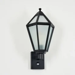 Luminaires Rustiques-hofstein Falfosa Lampe murale d´extérieur Noir, 1 lumière, Détecteur de mouvement