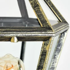 Luminaires Rustiques-hofstein Falfosa Lampe murale d´extérieur Or, Noir, 1 lumière, Détecteur de mouvement