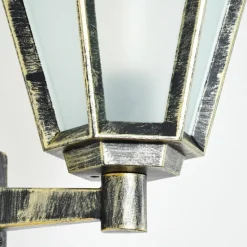 Luminaires Rustiques-hofstein Falfosa Lampe murale d´extérieur Or, Noir, 1 lumière, Détecteur de mouvement