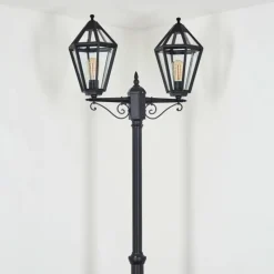 Luminaires Rustiques-hofstein Falfosa Luminaire extérieur, Réverbère, Eclairage de chemin Noir, 2 lumières