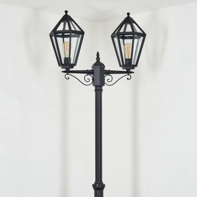 Luminaires Rustiques-hofstein Falfosa Luminaire extérieur, Réverbère, Eclairage de chemin Noir, 2 lumières
