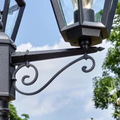 Luminaires Rustiques-hofstein Falfosa Luminaire extérieur, Réverbère, Eclairage de chemin Noir, 3 lumières