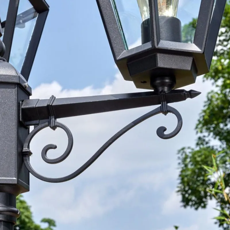 Luminaires Rustiques-hofstein Falfosa Luminaire extérieur, Réverbère, Eclairage de chemin Noir, 3 lumières