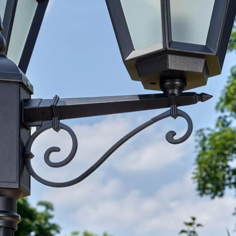 Luminaires Rustiques-hofstein Falfosa Luminaire extérieur, Réverbère, Eclairage de chemin Noir, 3 lumières